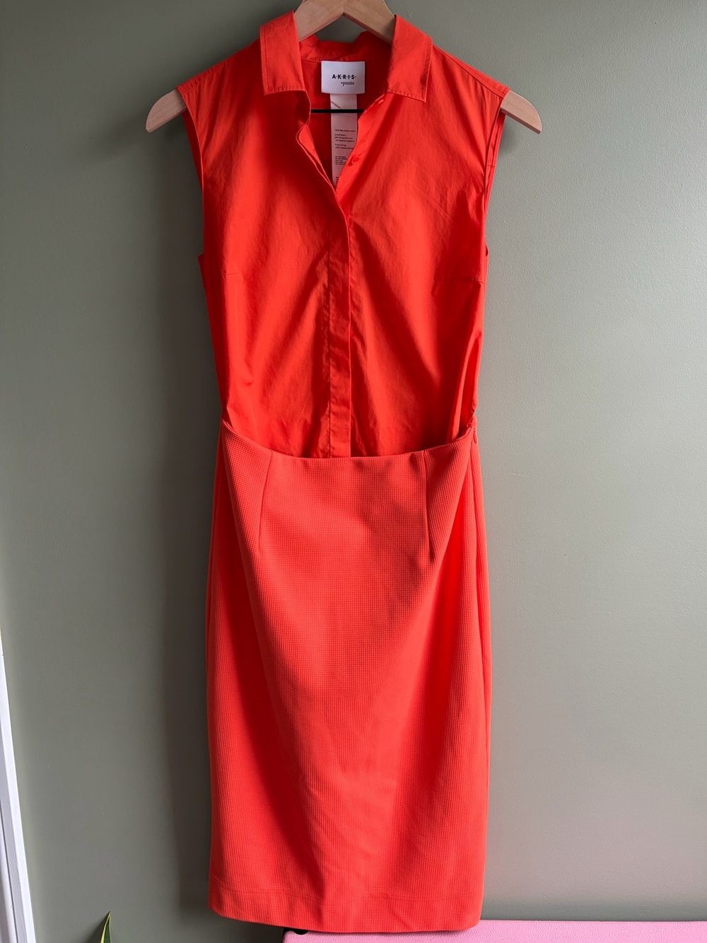 Akris Punto Midi Length Orange Dress - Size 6